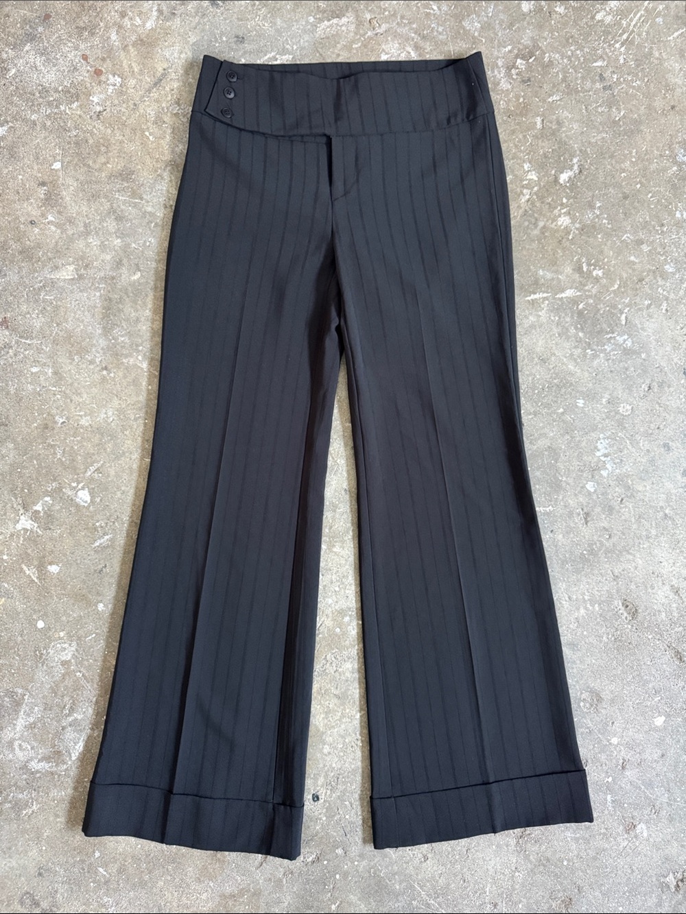 Vintage Le Chateau Pinstripe Wide Leg Trousers
